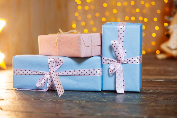 istock Christmas presents with decorative xmas  ribbons 911986754