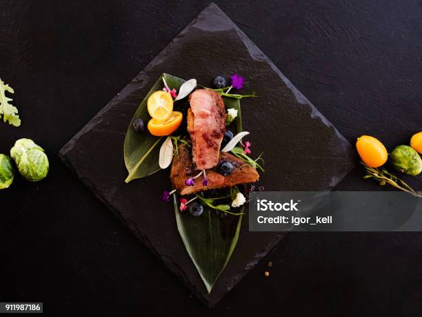 Exotic Restaurant Gourmet Food Stock Photo - Download Image Now - Food, Gourmet, Luxury