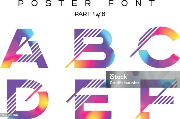 Vector Colorful Typeset Stock Illustration - Download Image Now ...
