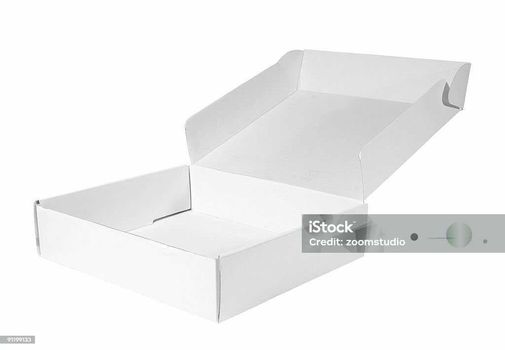 ホワイト段ボール箱 - 箱のロイヤリティフリーストックフォト