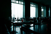 Modern restaurant - high contrast image