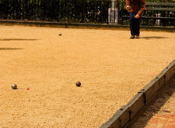 Playing petanque  leasure games stock pictures, royalty-free photos & images