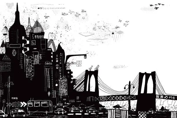 Vector illustration of New York City vector illustration