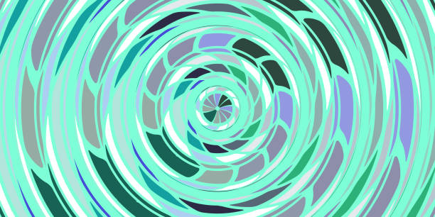 istock Sea Green Circles Art Action Background. Round Wheel Rhythm Backdrop. Center Concept. 911996358