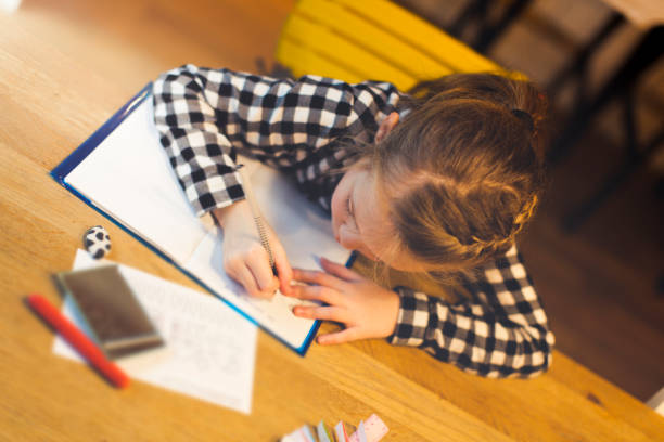 istock girl is doing schoolwork at home 911999956