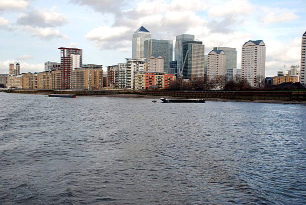 istock Panorama of Canary Wharf on the Thames 91200134