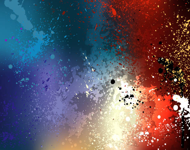 bright colorful background bright, iridescent background Holly, shaded colored spray paint. paintballing stock illustrations