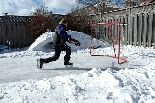 Backyard Rink stock photo