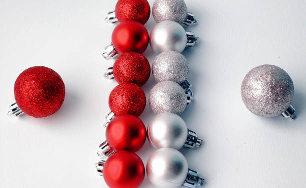istock Christmas tree toys on a white background. Christmas decorations 912007716