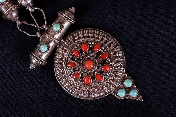 istock Antique Indian stone necklace. 91201617