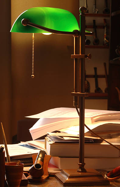 istock green lamp and books 91201622