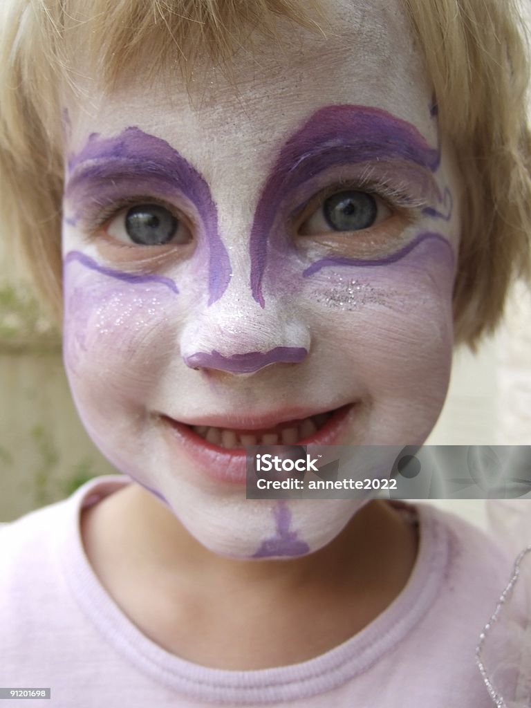 girl painted as a fairy  Blond Hair Stock Photo