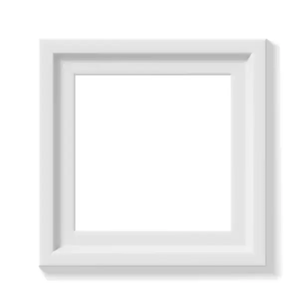 Vector illustration of White square picture frame