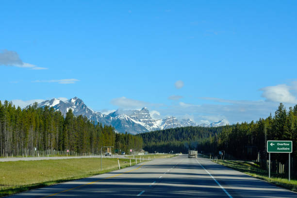 istock Driving throught Overflowing camping areas during summer in Banff National Park, Alberta,  Canada 912028716