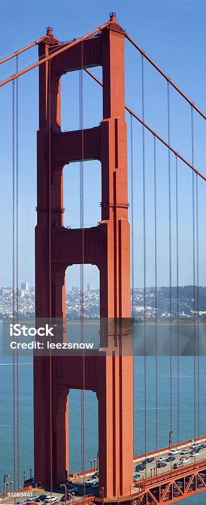 Golden Gate Tower-VISTA PANORÁMICA Vertical - Foto de stock de San Francisco libre de derechos