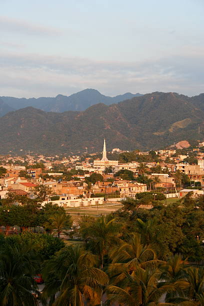 Tramonto nella Città del Messico - foto stock