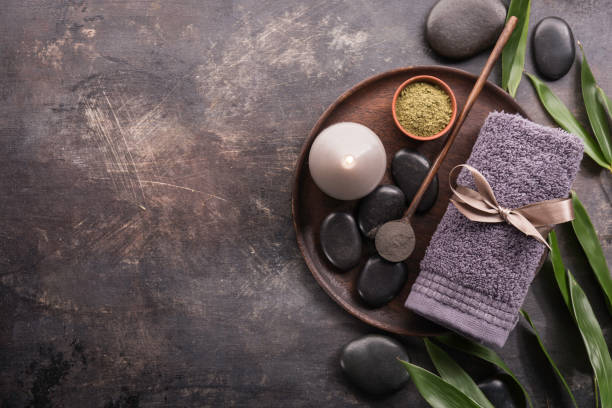 istock Towel and powder on tray 912046576