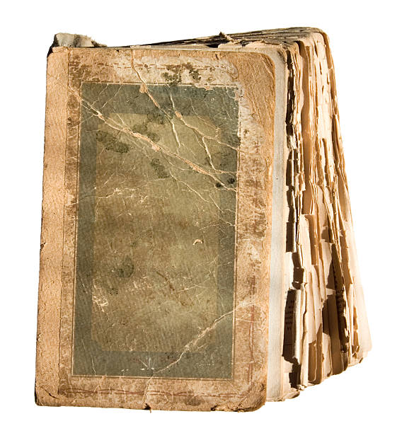 istock Very old tattered book with pages 91205568