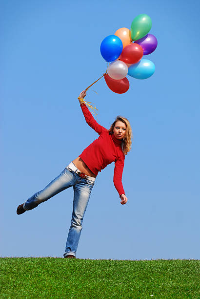 istock Girl with balloons 91205734
