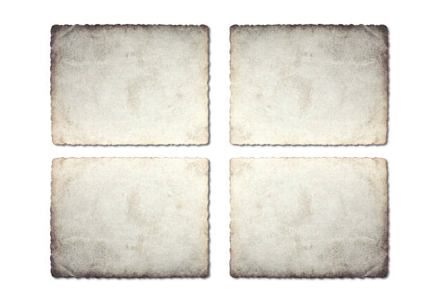istock Old photo paper texture isolated on white background. 912063080