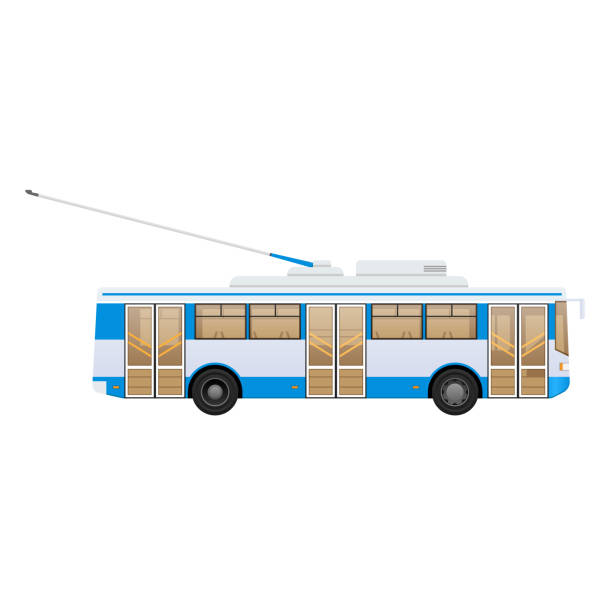 istock Passenger public modern urban transport: municipal trolley bus 912065034