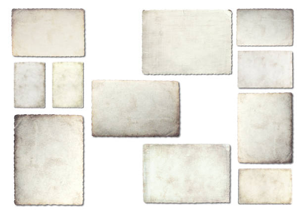 istock Old photo paper texture isolated on white background. 912065806