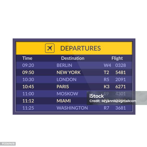 Conseil Dadministration De Départs À Laéroport Modèle De Tableau De Bord Réaliste Aéroport Rabat Vecteurs libres de droits et plus d'images vectorielles de Tableau des départs et arrivées