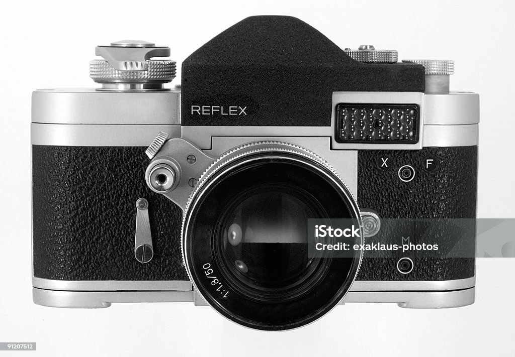 Vintage SLR camera  Aperture Stock Photo