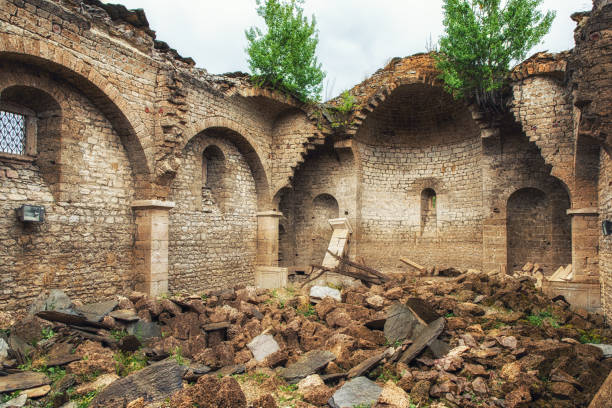 Macedonia Submerged Church of Mavrovo Lake interior , Macedonia