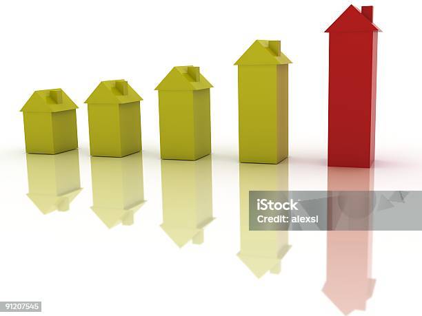 Haus Preise Diagramm Stockfoto und mehr Bilder von Diagramm - Diagramm, Dreidimensional, Eigenheim