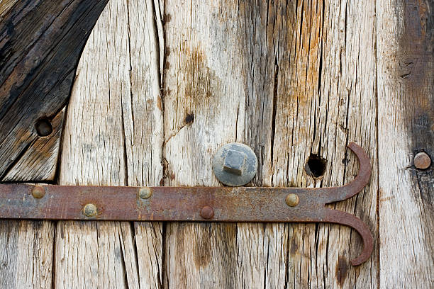 istock Vintage wood door 91208613
