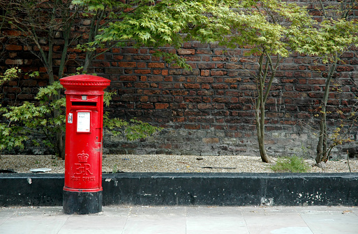 Typical English red postbox