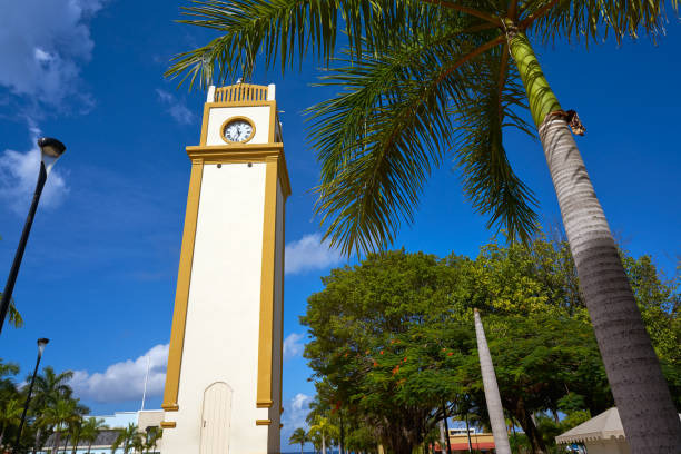 istock Clock tower in Cozumel Island of Mexico 912090562