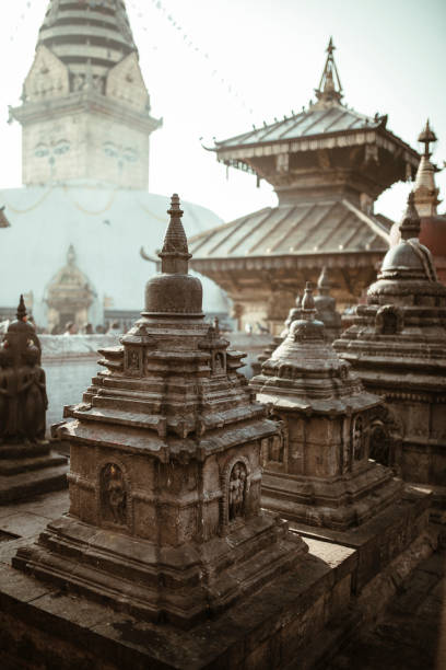 istock Old Buddha statue at Swayambhunath temple 912090850