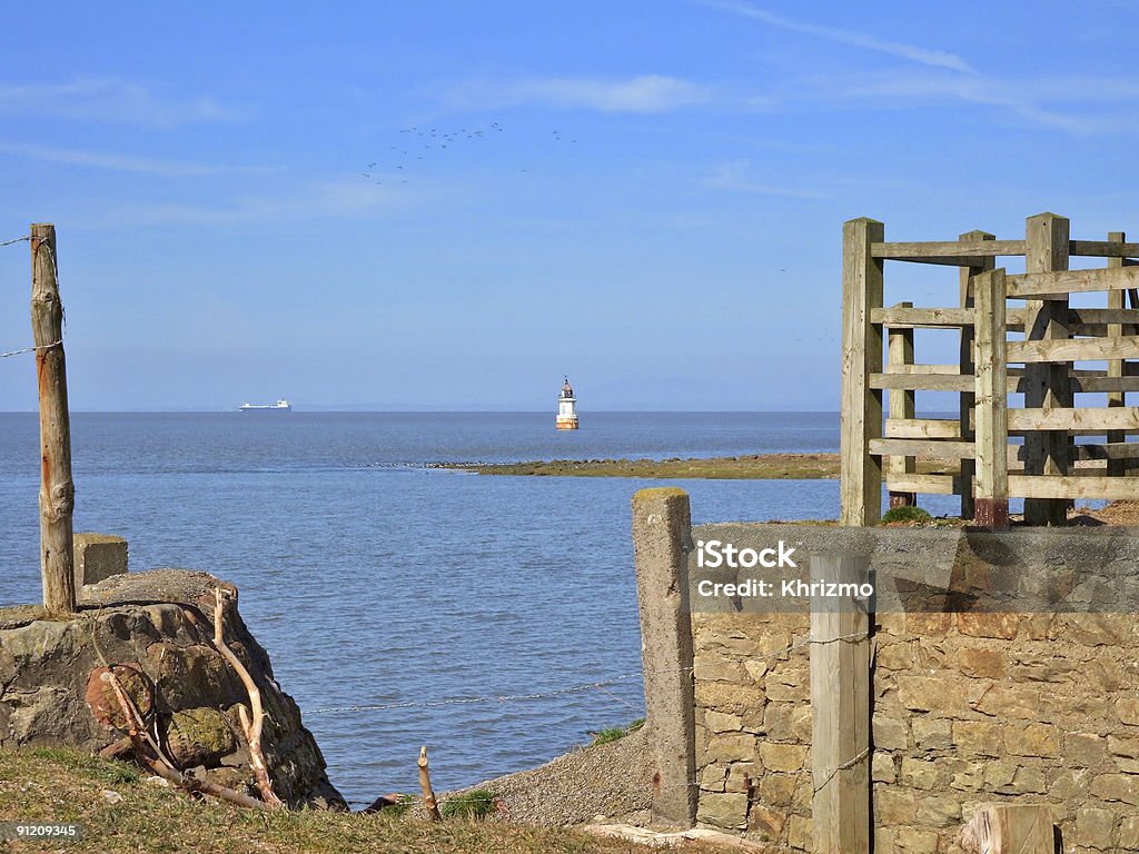 Chorlito cicatriz Faro, Boca del Río Lune - Foto de stock de Aire libre libre de derechos