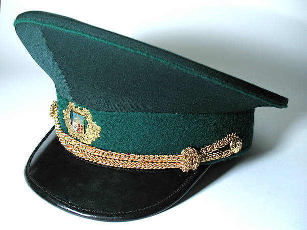 Close up of nautical captain's hat