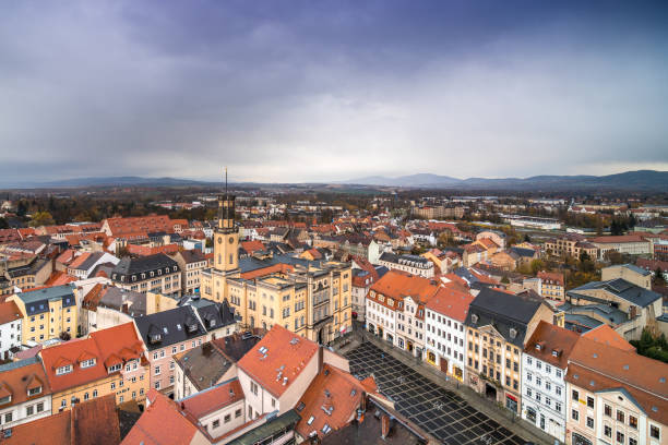 Historic old town of Zittau from St. John church