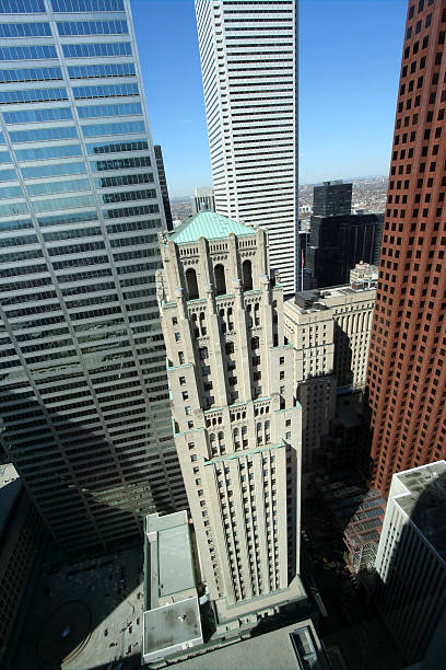 istock Wide view of old and new skyscrapers 91211472