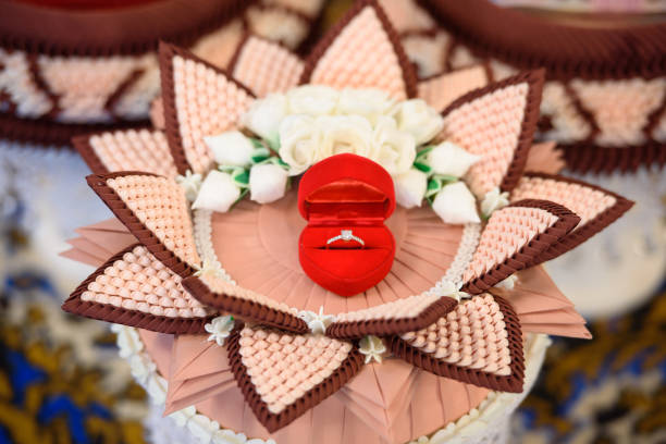istock Diamond rings are made for wedding event 912117402