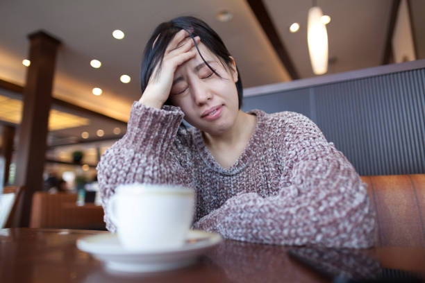 istock Stressful Woman In Cafe 912121262