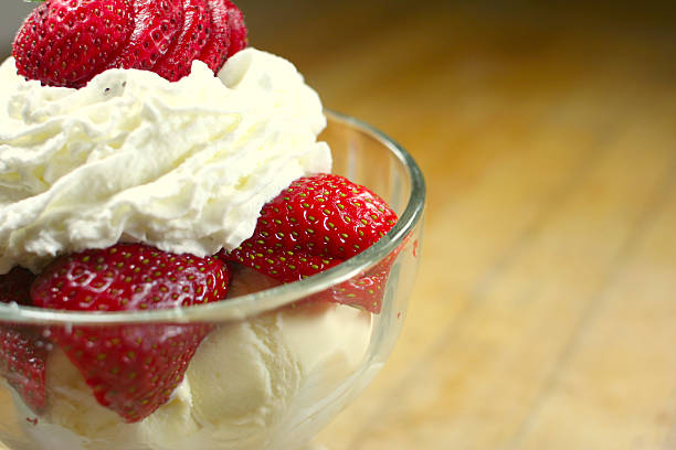 istock Fresh Strawberry Sundae with Whipped Cream 91212164