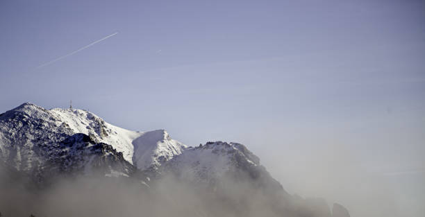 istock Snowy mountains fog 912121888