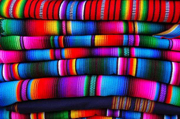 istock Fabrics at Chichicastenango Market, Guatemala 91212942