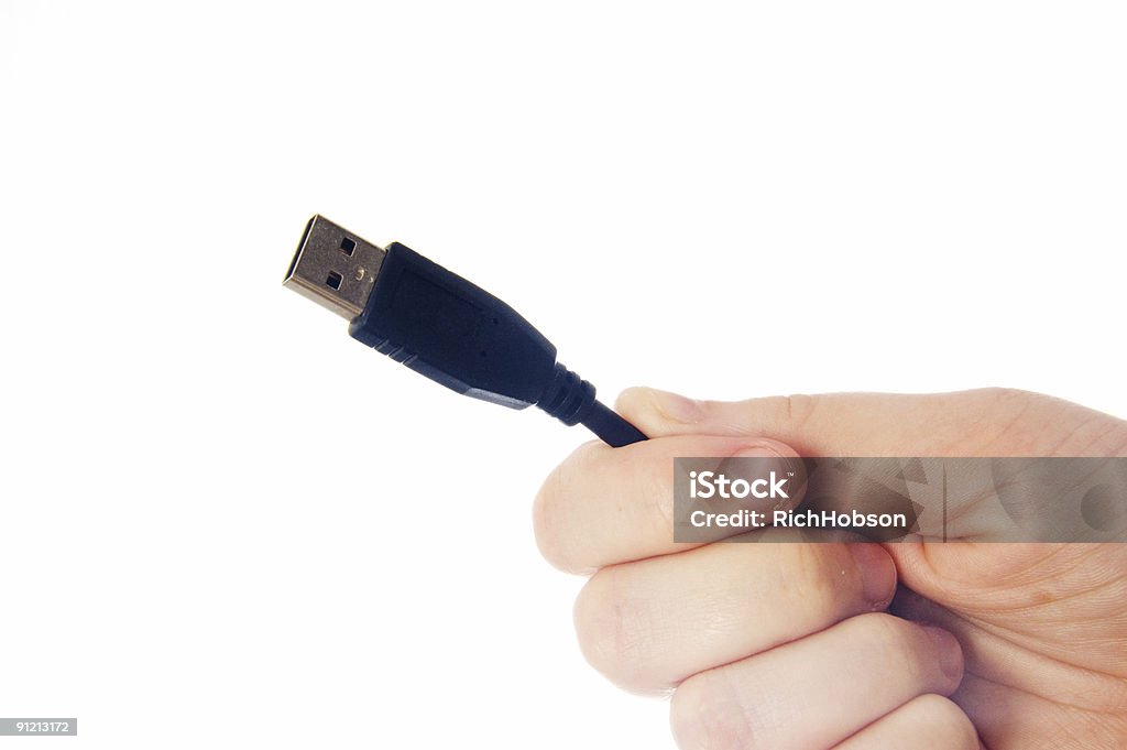 Kabel USB - Zbiór zdjęć royalty-free (Białe tło)