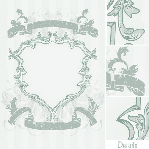 процветать в виде щит�а - shield parchment coat of arms scroll stock illustrations