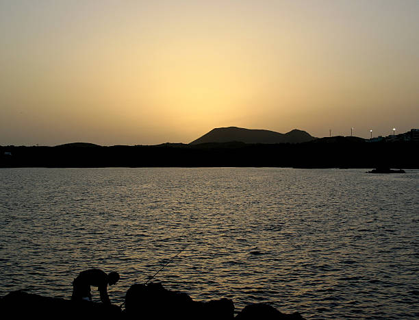 Muelle al atardecer - foto de stock