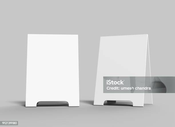 Crezon Aframe Sandwich Boards For Design Mock Up And Presantation White Blank 3d Render Illustration Stock Photo - Download Image Now