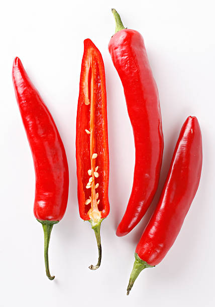 Hot chili peppers stock photo