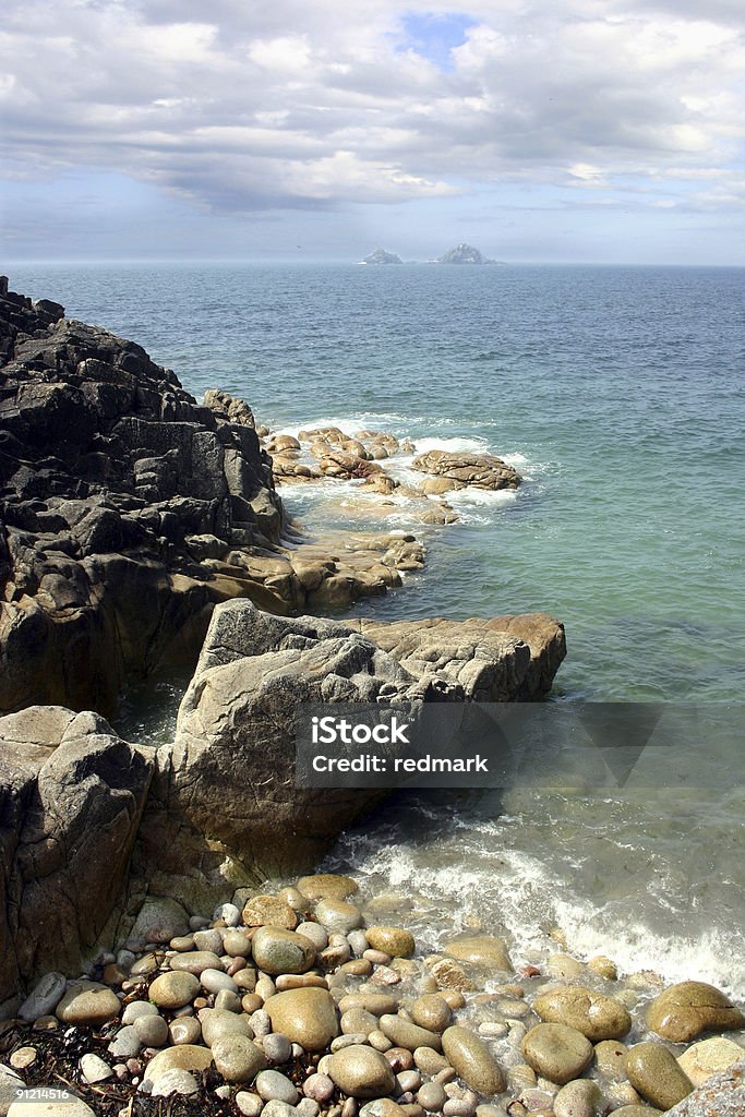 rugged coastline view  Bay of Water Stock Photo