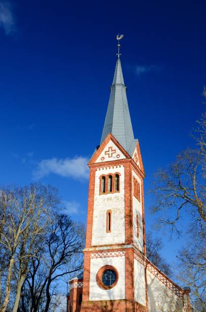 istock old Lutheran church in Krimulda, Latvia 912146996